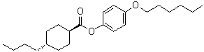 4-Hexyloxyphenyl 4-trans-butylcyclohexylcarboxylate molecular structure (CAS 67589-50-8)