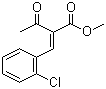 2-乙酰基-3-(2-氯苯基)-丙烯酸甲酯分子结构 (CAS 67593-46-8)