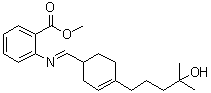 2-[[[4-(4-Hydroxy-4-methylpentyl)-3-cyclohexen-1-yl]methylene]amino]benzoic acid methyl ester molecular structure (CAS 67634-12-2)