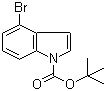 structure of CAS# 676448-17-2, 4-Bromoindole-1-carboxylic acid tert-butyl ester