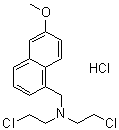 N,N-Bis(2-chloroethyl)-6-methoxy-1-naphthalenemethanamine hydrochloride molecular structure (CAS 67684-81-5)