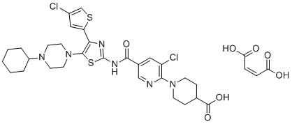 Avatrombopag maleate molecular structure (CAS 677007-74-8)