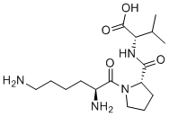 L-赖氨酰-L-脯氨酰-L-缬氨酸分子结构 (CAS 67727-97-3)
