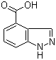 1H-Indazole-4-carboxylic acid molecular structure (CAS 677306-38-6)