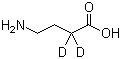 4-氨基丁酸-2,2-D2分子结构 (CAS 67910-98-9)