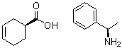 (S)-3-环己烯-1-羧酸 (R)-alpha-苯基乙胺盐分子结构 (CAS 67976-82-3)
