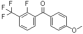 (2-Fluoro-3-trifluoromethylphenyl)(4-methoxyphenyl)methanone molecular structure (CAS 680610-53-1)