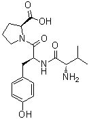 L-缬氨酰-L-酪氨酰-L-脯氨酸分子结构 (CAS 68076-97-1)