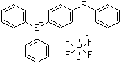 二苯基-(4-苯基硫)苯基锍六氟磷酸盐分子结构 (CAS 68156-13-8)
