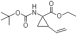 structure of CAS# 681807-59-0, 1-tert-Butoxycarbonylamino-2-vinylcyclopropanecarboxylic acid ethyl ester