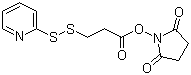 3-(2-吡啶基二硫基)丙酸 N-羟基琥珀酰亚胺酯分子结构 (CAS 68181-17-9)