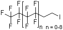 Perfluoro-C2-18-alkylethyl iodides molecular structure (CAS 68188-12-5)