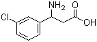 structure of CAS# 68208-21-9, 3-Amino-3-(3'-chlorophenyl)propanoic acid;beta-3-(3-Chlorophenyl)alanine