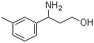 3-Amino-3-(3-methylphenyl)propan-1-ol molecular structure (CAS 68208-22-0)