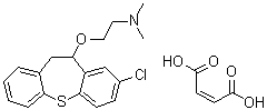 2-[(8-氯-10,11-二氢二苯并[b,f]硫杂卓-10-基)氧基]-N,N-二甲基乙胺马来酸盐分子结构 (CAS 6823-52-5)