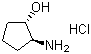 反式-(1S,2S)-2-氨基环戊醇盐酸盐分子结构 (CAS 68327-04-8)