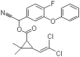 氟氯氰菊酯分子结构 (CAS 68359-37-5)
