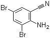2-Amino-3,5-dibromobenzonitrile molecular structure (CAS 68385-95-5)