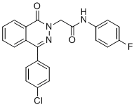 2-(4-(4-Chlorophenyl)-1-oxophthalazin-2(1H)-yl)-N-(4-fluorophenyl)acetamide molecular structure (CAS 684234-60-4)