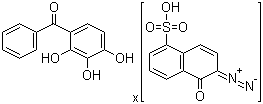 2,3,4-Trihydroxybenzophenone naphthoquinone-1,2-diazido-5-sulfonate molecular structure (CAS 68510-93-0)
