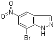 7-溴-5-硝基-1H-吲唑分子结构 (CAS 685109-10-8)