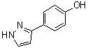 4-(1H-吡唑-3-基)苯酚分子结构 (CAS 68535-53-5)