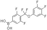 [4-[二氟(3,4,5-三氟苯氧基)甲基]-3,5-二氟苯基]硼酸分子结构 (CAS 685563-69-3)