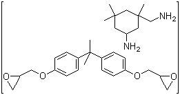 5-Amino-1,3,3-trimethylcyclohexanemethanamine reaction products with bisphenol A diglycidyl ether homopolymer molecular structure (CAS 68609-08-5)