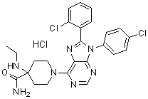 Otenabant hydrochloride molecular structure (CAS 686347-12-6)