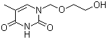 1-(2-羟基乙氧基)甲基-5-甲基尿嘧啶分子结构 (CAS 68724-11-8)