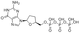 2'-3'-Dideoxyguanosine-5'-triphosphate molecular structure (CAS 68726-28-3)