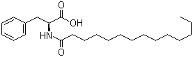 N-十四碳酰基-L-苯丙氨酸分子结构 (CAS 68792-49-4)