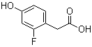 2-Fluoro-4-hydroxyphenylacetic acid molecular structure (CAS 68886-07-7)