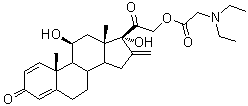 Prednylidene 21-diethylaminoacetate molecular structure (CAS 6890-42-2)