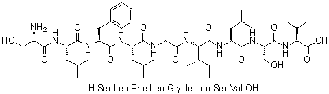 L-Seryl-L-leucyl-L-phenylalanyl-L-leucylglycyl-L-isoleucyl-L-leucyl-L-seryl-L-valine molecular structure (CAS 689284-89-7)