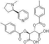 (+)-烟碱二对甲苯甲酰基酒石酸盐分子结构 (CAS 68935-27-3)