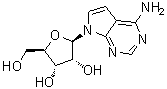 4-Amino-7-(beta-D-ribofuranosyl)pyrrolo[2,3-d]pyrimidine molecular structure (CAS 69-33-0)