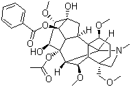 次乌头碱分子结构 (CAS 6900-87-4)
