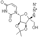 4'-C-叠氮基-2',3'-O-(异丙亚基)尿苷分子结构 (CAS 690271-27-3)