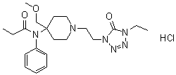 阿芬太尼盐酸盐分子结构 (CAS 69049-06-5)