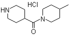 4-Methyl-1-(4-piperidinylcarbonyl)piperidine monohydrochloride molecular structure (CAS 690632-27-0)