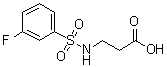 structure of CAS# 690646-10-7, N-[(3-Fluorophenyl)sulfonyl]-beta-alanine