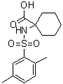 structure of CAS# 690646-16-3, 1-[[(2,5-Dimethylphenyl)sulfonyl]amino]cyclohexanecarboxylic acid