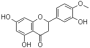structure of CAS# 69097-99-0, (±)-Hesperetin;(±)-5,7,3'-Trihydroxy-4'-methoxyflavanone; 5,7-Dihydroxy-2-(3-hydroxy-4-methoxyphenyl)chroman-4-one