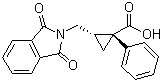 (Z)-1-Phenyl-2-(phthalimidomethyl)cyclopropanecarboxylic acid molecular structure (CAS 69160-56-1)