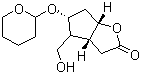 structure of CAS# 69222-61-3, Corey lactone;(3aR,4S,5R,6aS)-Hexahydro-4-(hydroxymethyl)-5-[(tetrahydro-2H-pyran-2-yl)oxy]-2H-cyclopenta[b]furan-2-one