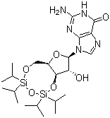 3',5'-O-(1,1,3,3-Tetraisopropyl-1,3-disiloxanediyl)guanosine molecular structure (CAS 69304-44-5)