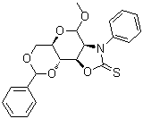 Hexahydro-6-methoxy-2,7-diphenyl-m-dioxino[4',5':5,6]pyrano[3,4-d]oxazole-8(6H)-thione molecular structure (CAS 6937-67-3)