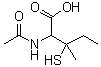 N-乙酰基-3-巯基异亮氨酸分子结构 (CAS 6940-61-0)