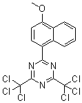 structure of CAS# 69432-40-2, Triazine B;2-(4'-Methoxynaphthyl)-4,6-bis(trichloromethyl)-1,3,5-triazine; BU 1557; TAZ 106